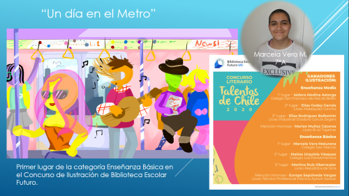 Marcela Vera Maturana 7°A, ganó el 1er lugar en Concurso de Ilustración de Biblioteca Escolar Futuro