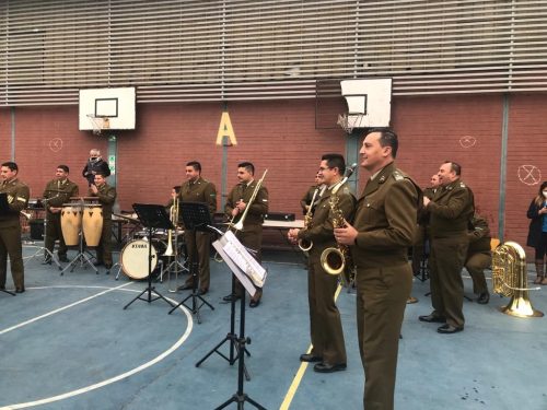 RECREO MUSICAL CON LA BANDA DE LA ESCUELA DE SUBOFICIALES DE CARABINEROS DE CHILE.