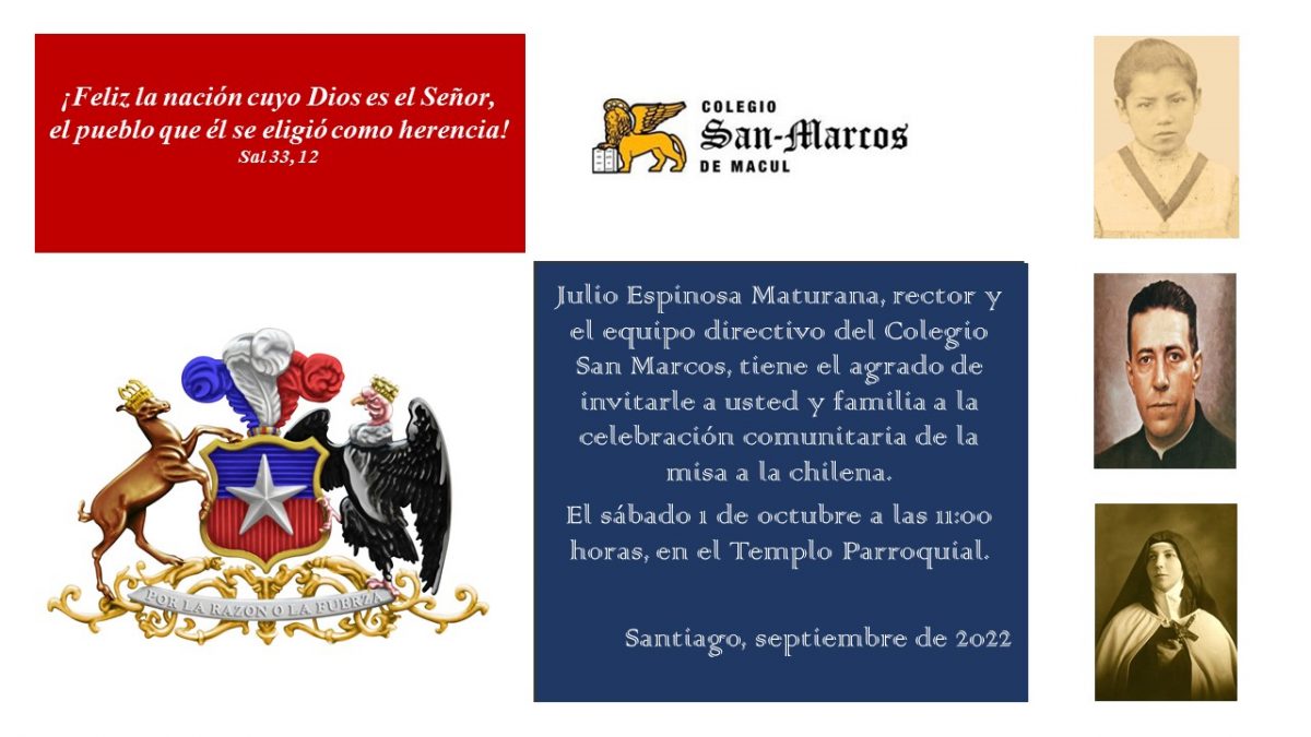 Invitación a la Misa Comunitaria “a la chilena”