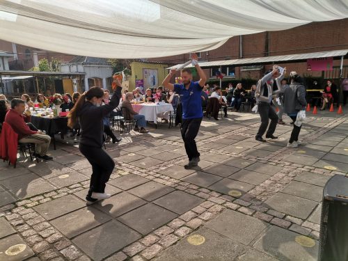 Celebración de Fiestas Patrias personal del Colegio San Marcos