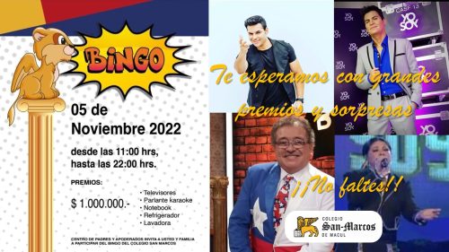 Invitación al Bingo San Marcos 2022