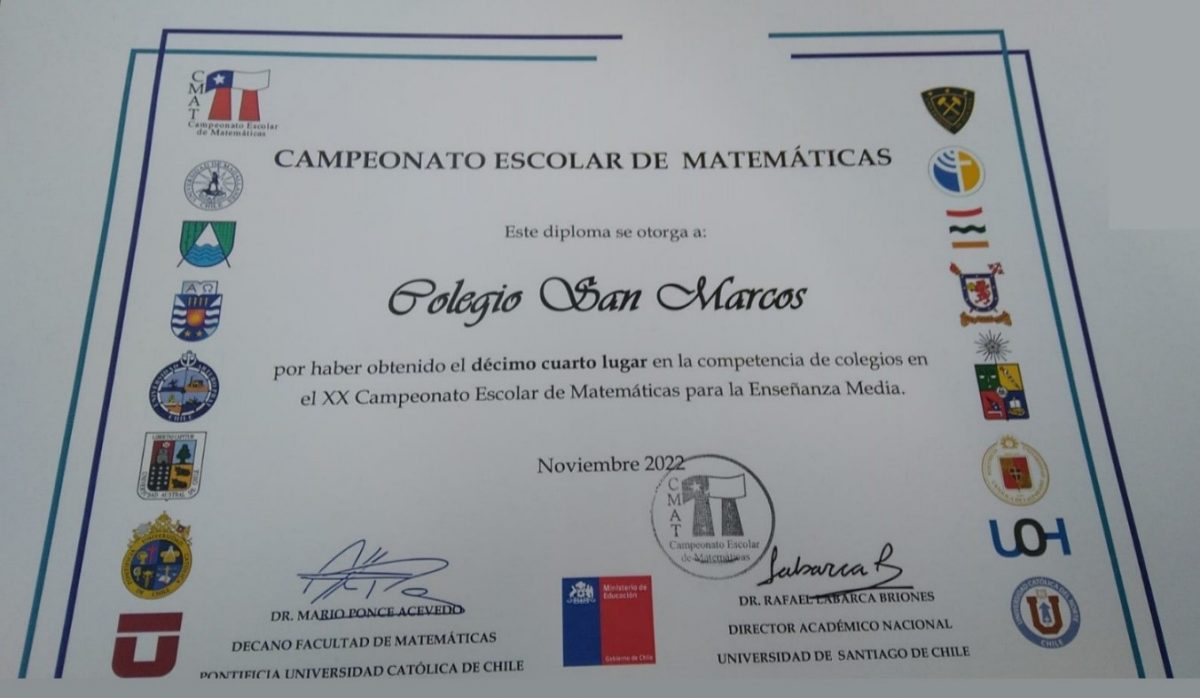 Tercera fecha del Campeonato Escolar de Matemáticas (CMAT)