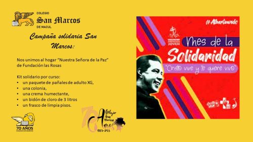 CAMPAÑA: “AGOSTO MES DE LA SOLIDARIDAD”
