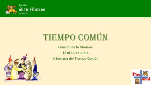 ORACIÓN  DE  LA MAÑANA: 10 AL  14 DE JUNIO