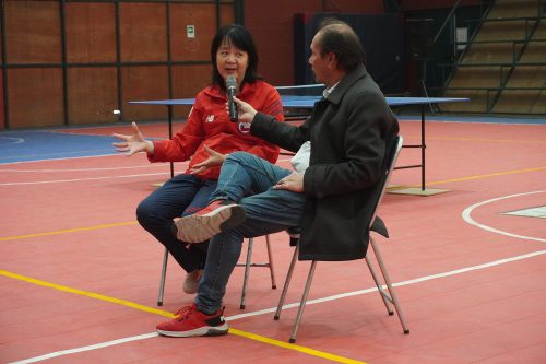Tania Zeng dio Clínica de Tenis de Mesa en nuestro colegio