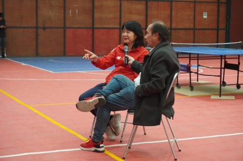 Tania Zeng dio Clínica de Tenis de Mesa en nuestro colegio