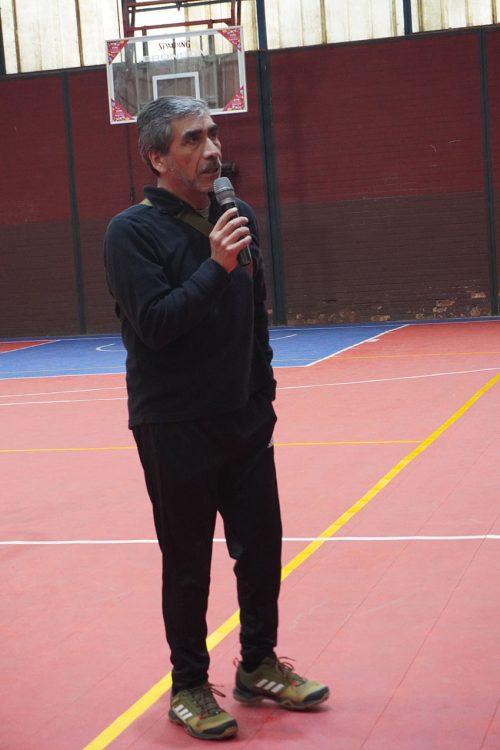 Visita de Sebastián Herrera y Clínica de Básquetbol en Colegio San Marcos de Macul