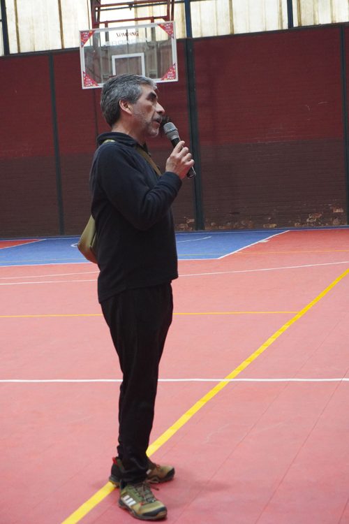 Visita de Sebastián Herrera y Clínica de Básquetbol en Colegio San Marcos de Macul