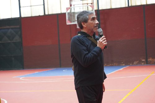 Visita de Sebastián Herrera y Clínica de Básquetbol en Colegio San Marcos de Macul