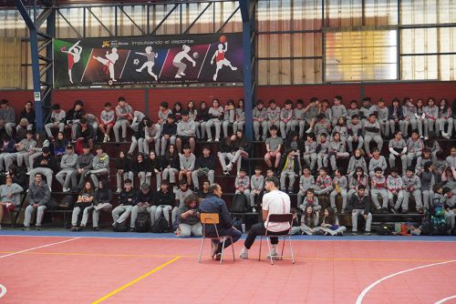 Visita de Sebastián Herrera y Clínica de Básquetbol en Colegio San Marcos de Macul