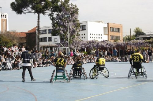ACTIVIDAD DE  DEPORTE  ADAPTADO (HANDBOL EN  SILLA  DE RUEDAS)