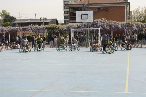 ACTIVIDAD DE  DEPORTE  ADAPTADO (HANDBOL EN  SILLA  DE RUEDAS)