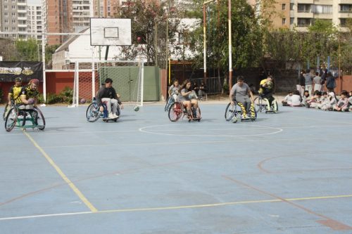 ACTIVIDAD DE  DEPORTE  ADAPTADO (HANDBOL EN  SILLA  DE RUEDAS)