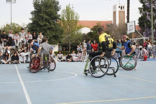 ACTIVIDAD DE  DEPORTE  ADAPTADO (HANDBOL EN  SILLA  DE RUEDAS)