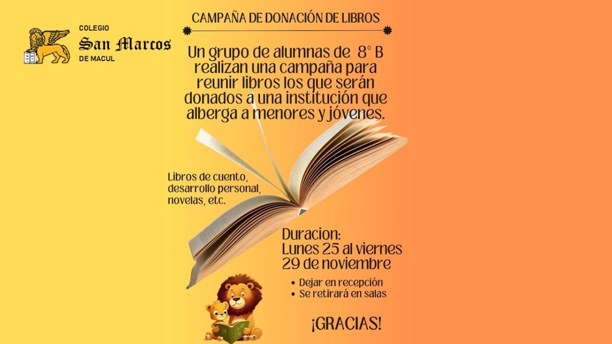 Campaña donación de libros.