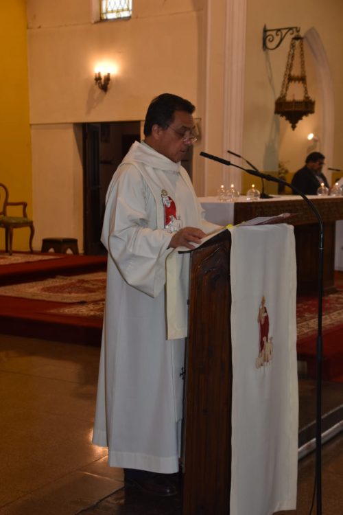 Misa  de Bautismo  estudiantes marquianos