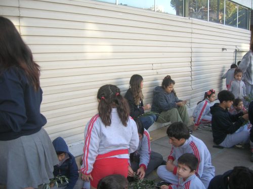 Fiesta de los Ramos. Confección y bendición de los ramos.