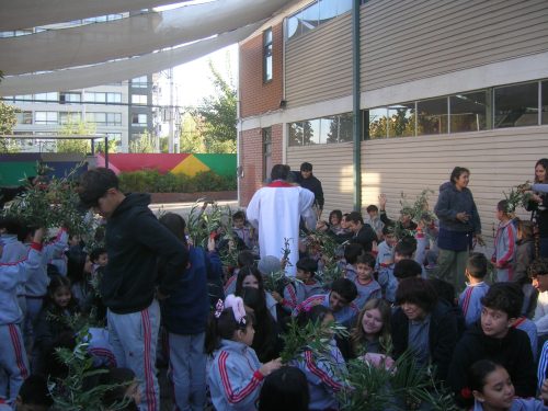 Fiesta de los Ramos. Confección y bendición de los ramos.