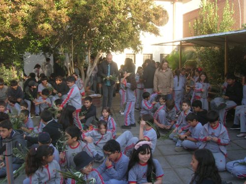 Fiesta de los Ramos. Confección y bendición de los ramos.