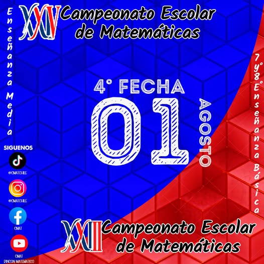 CUARTA FECHA CAMPEONATO  ESCOLAR DE MATEMÁTICAS (CMAT 2026)