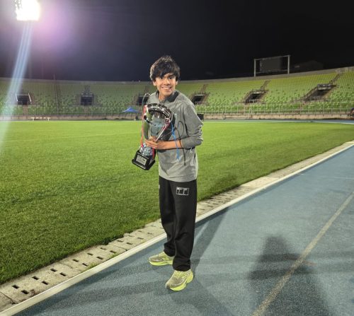 León Escobar representa con orgullo al Colegio San Marcos en el Nacional de Atletismo